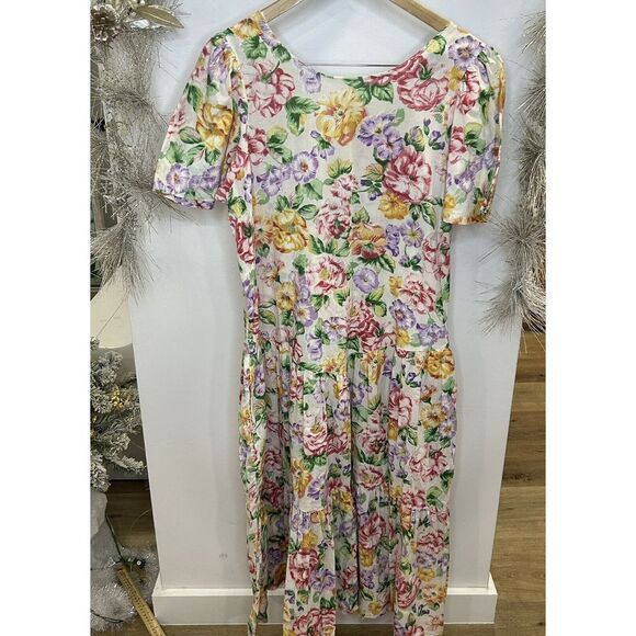 Komar Kids Dresses & Skirts - VINTAGE‎ 80' 90' KAMAR prairie Floral Dress 100% Cotton